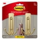 thumbnail image 2 of Wall Hooks Command, tamaño grande, de latón satinado, 2 ganchos dobles, 4 libras, 2 of 9