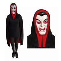Tododisfraceschile - Disfraz Capa Vampiro Dracula Con Mascara Capucha Niño