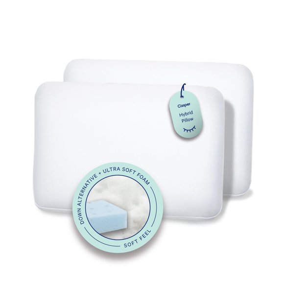 Almohada Casper King Híbrida Pack de 2 - Blanca