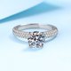 thumbnail image 2 of Anillos de Compromiso Moissanite de 2 Uds para Mujer Corte Redondo Color D VVS1 Anillos de Diamante Moissanite con Certificado, 2 of 9