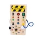 thumbnail image 4 of Tablero sensorial de madera LED, Tablero ocupado LED, Interruptor de luces de juguetes Montessori Tablero ocupado, Interruptor de botón de tablero , patrón de nota, 4 of 5