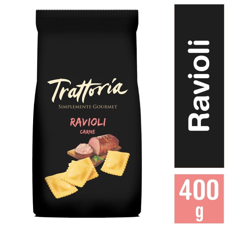 Fideo Pasta Ravioli Carne Bolsa 400 g Trattoria