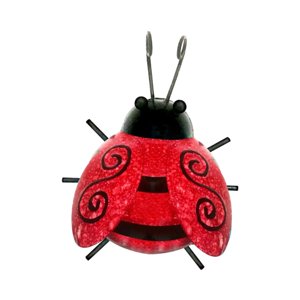 Magideal - Decoración De Pared De De Metal, Escultura De Pared Colgante, Uso , Decoración De Valla De Patio Antioxidante, Estatua Perfecta De , Rojo