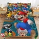 thumbnail image 1 of Super Mario 3-Piece Comforter Set for Bedroom Super Mario Bedding Set for Kids Adults Soft Microfiber Duvet Cover Set with Zipper Closure, 1 of 5