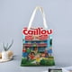 thumbnail image 2 of Caillou Bolso de tela con estampado de lienzo para mujer, bolsa de compras reutilizable y estética, con cremallera interior, regalo para mujer,38*45cm., 2 of 6
