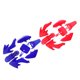 thumbnail image 4 of Juego De Carrocería De Carenado ABS Para Motocicleta HONDA XR50 CRF50, Rojo + Azul, 4 of 5