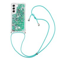 Funda Foxdock Para Samsung Galaxy S22 Plus Con Cuerda Ajustable, Brillo Líquido, Protección Antigolpes Y Lente – Ideal Para Regalo