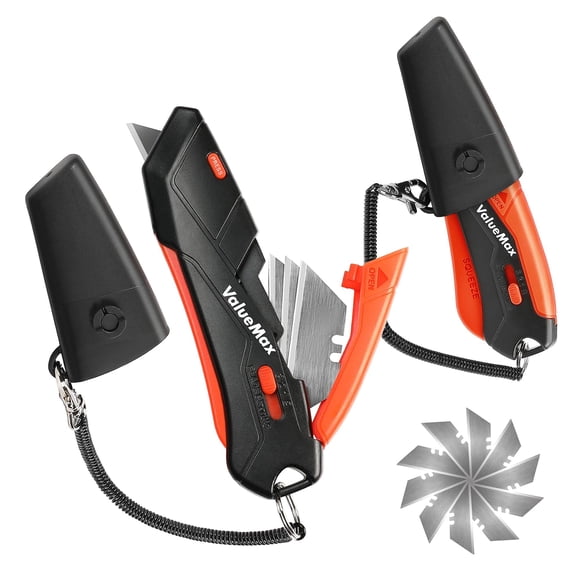 Cuchillo cortador de cajas ValueMax, hoja autorretráctil de 3 posiciones