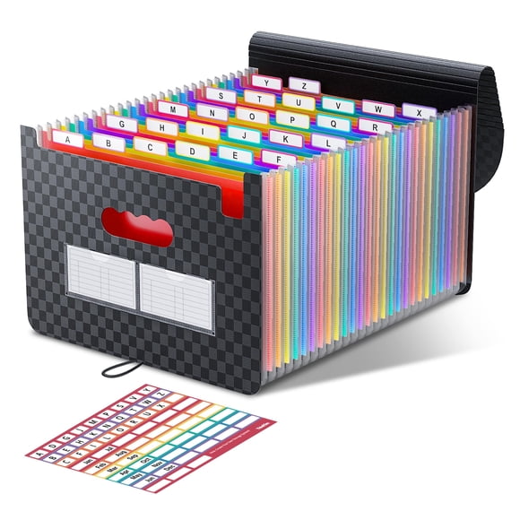 Organizador de archivos en forma de acordeón ThinkTex, 26 bolsillos, factura mensual