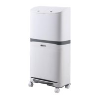 Bothyi - Bote De Basura De Cocina Capacidad De 48L Con Ruedas Con Tapa Bote De Basura Doble Cubierto