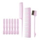 thumbnail image 3 of 9x Juego De Peines Para Peinar El Cabello Juego De Cepillos Para El Cabello Portátil Para Peluquería Barbershop Pink, 3 of 5