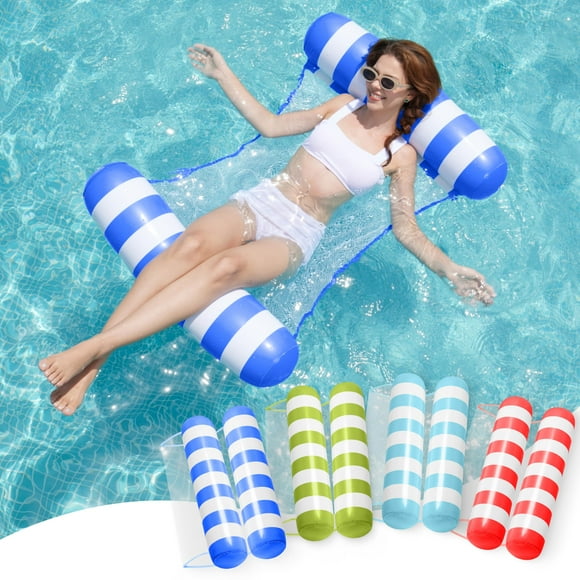 Flotadores tipo hamaca para piscina, tipo Sloosh Strip, paquete de 4 para adultos