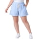 thumbnail image 1 of Agnes Orinda Pantalones Cortos de Colegio para Mujer, Talla Grande, con Volantes, Cintura Elástica, Cordón, Verano Casual, Lindos Pantalones Cortos con Bolsillo 2X Azul Claro, 1 of 6
