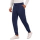 thumbnail image 4 of INSPIRE CHIC Pantalones de chándal para hombre de color sólido con cintura ajustable y cordón para entrenamiento 34 Azul Marino, 4 of 5