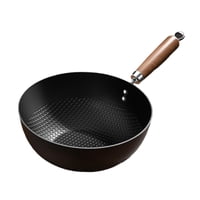 Bothyi - Sartén Wok De Hierro Multiusos Pequeña Resistente Fácil De Limpiar Wok Chino Para Hervir 24Cm