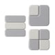 thumbnail image 5 of 3 Uds Protectores De Pared Tapón De Puerta Duradero Simple Para Pomos De Puerta Trasera De Silla Gris, 5 of 5