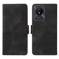 Carcasa Foxdock Vivo Y02 4G De Cuero Pu, Diseño Acolchado Clásico, Protección Contra Caídas Y Rayones