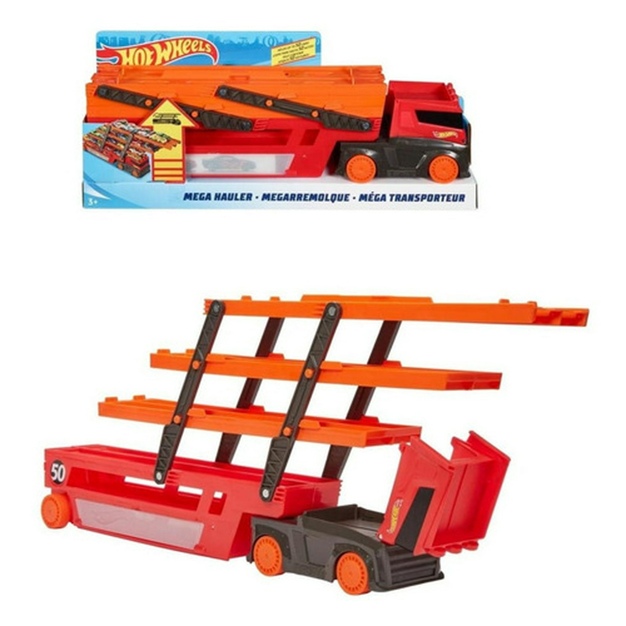 Hot Wheels City Pista De Juguete Mega Remolque