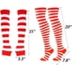 thumbnail image 2 of Calcetines altos a rayas hasta la rodilla, incluye calcetines rojos y blancos, guantes largos para calentar los brazos, atuendos divertidos para fiestas de cumpleaños de niñas y niños, decoración para, 2 of 7