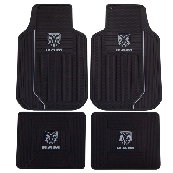 Alfombrillas de piso Plasticolor RAM 4 piezas gris 44x69 cm / 44x32 cm