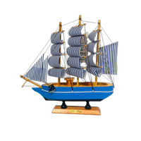 Decostilo - Decoración: Barco Velero De Madera 23Cm