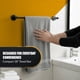 thumbnail image 3 of Barra para toallas HIGHCRAFT 46 cm negro mate de montaje en pared, 3 of 9