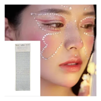 Genérico - Strass Stickers Faciales Corporales Autoadhesivas Plateado 4Mm