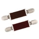 thumbnail image 3 of Cárdigan Elegante Suéter Clips Cincha Blusa Camisa Cuello Clip Marrón + Rojo, 3 of 6