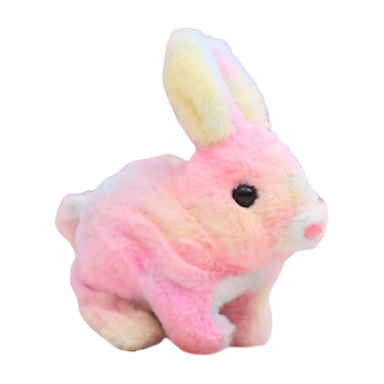 Magideal - Juguete Electrónico De Peluche Para Mascotas, Figuras Educativas Suaves, Novedad Con Sonido, Juguete Para Caminar, Animales De Peluche Para Niños, , Conejo Rosa