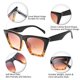 thumbnail image 3 of Gafas de sol FEISEDY Vintage Square Cat Eye B2473 para mujer, 3 of 7