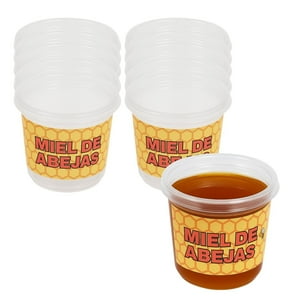 Disparo - Set 100 Envases Miel 24Oz 709Ml Transparente Desechable