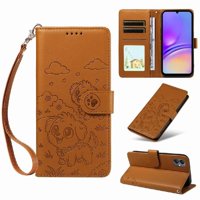 Funda Billetera Foxdock Compatible Con Samsung Galaxy A05, Diseño Perrito Tierno, Ranuras Para Tarjetas Y Soporte Plegable