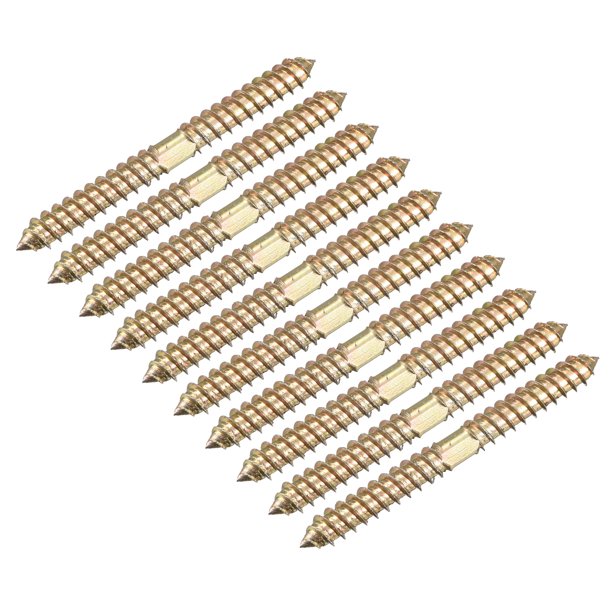 Pernos de colgar de 8x80mm, paquete de 24 tornillos de espiga de doble extremo de madera a madera
