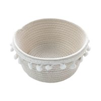 Bothyi - Cesta De Almacenamiento Tejido A Mano Canasta De Pan De Frutas Para El Restaurante De Cocina En Casa De Patio 20 Cmx10Cm