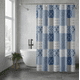 thumbnail image 1 of Cortina De Baño Peva 180x180cm Diseño Patchwork Con Ganchos, 1 of 4