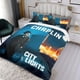thumbnail image 3 of Luces de la Ciudad Conjunto de sábanas temático, trío de piezas, cómodo y amigable con la piel, diseño único, regalo de decoración para el hogar para familiares, amigos y fans,173cm *218cm, 3 of 6