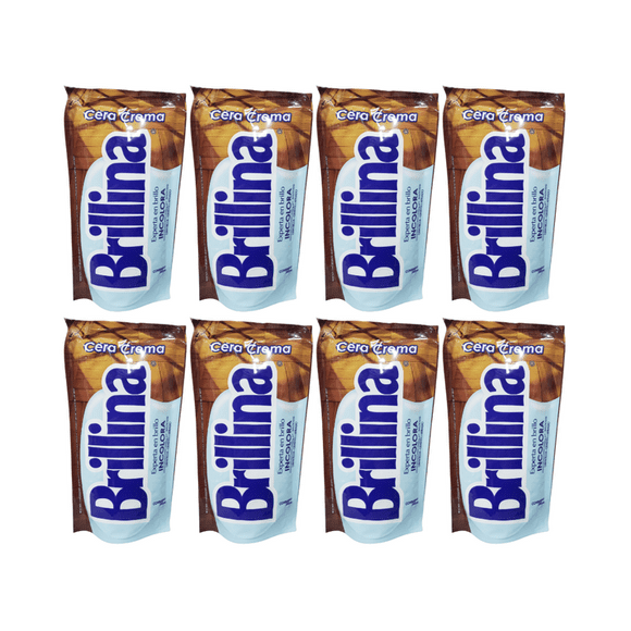 Pack 8 Ceras en Crema Brillina Incolora Color 340ml