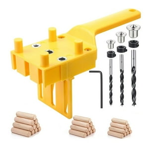 Genérico - Guia Plantilla Para Tarugos Madera 6 8 10 Mm + Brocas