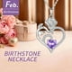 thumbnail image 2 of Collar HESHPAWS 925 Sterling Silver Birthstone Rose Flower Heart Pendant 18+2", 2 of 7