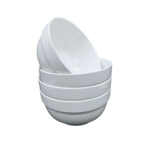 Oem - Pack 4 Bowl Platos Blanco Liso Clasico 7X15Cm