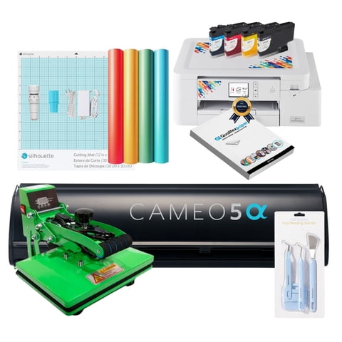 Silhouette - Kit Inicio Cameo 5 Alfa Black + Estampadora