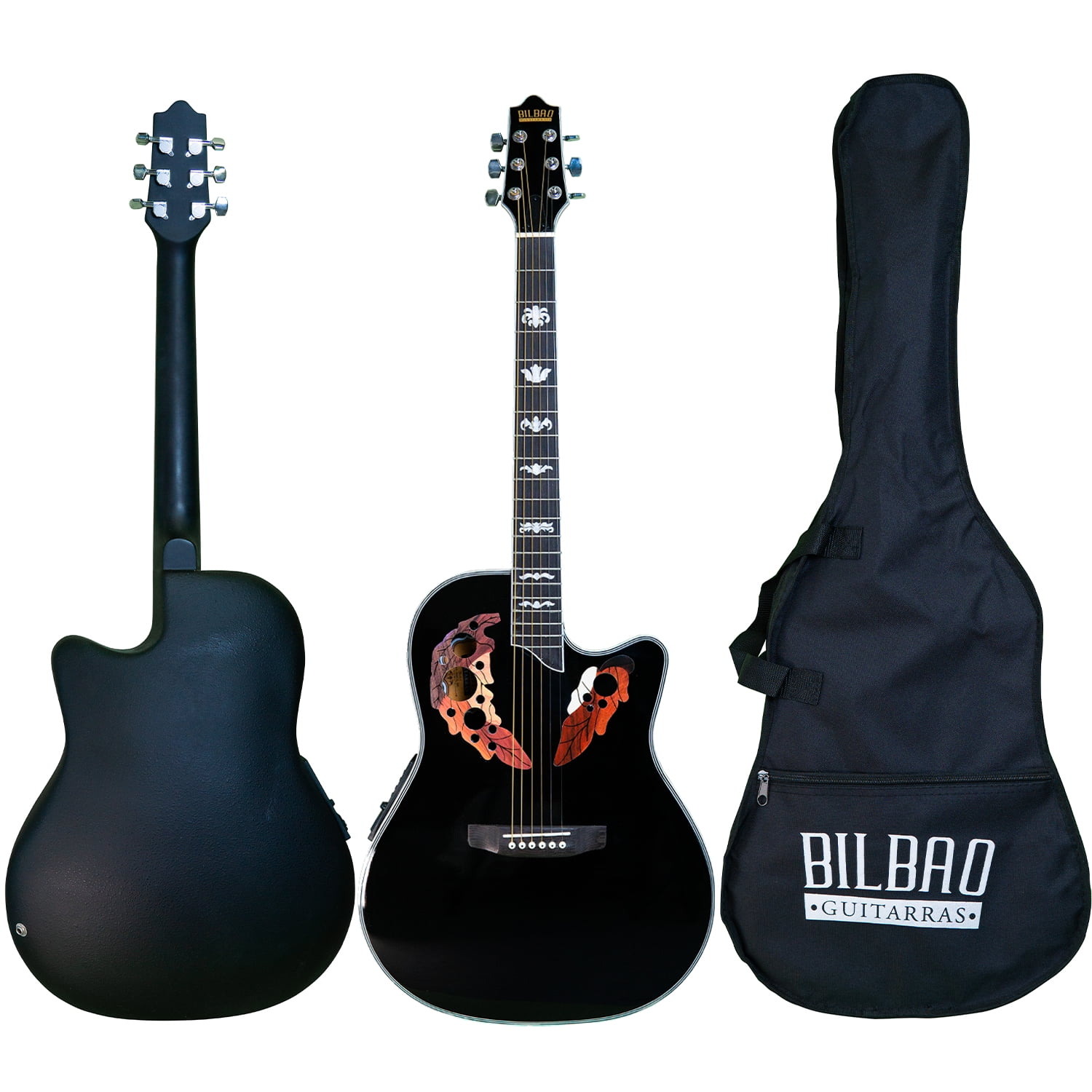 Guitarra Electroacústica Bilbao Bil-800ce-bk + Funda