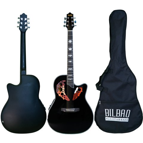 Guitarra Electroacústica Bilbao Bil-800Ce-Bk + Funda