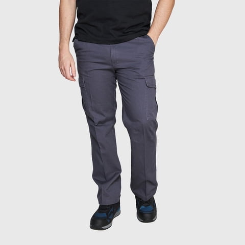 Jayson - Pantalón Cargo Gabardina Hombre Gris Oscuro 42