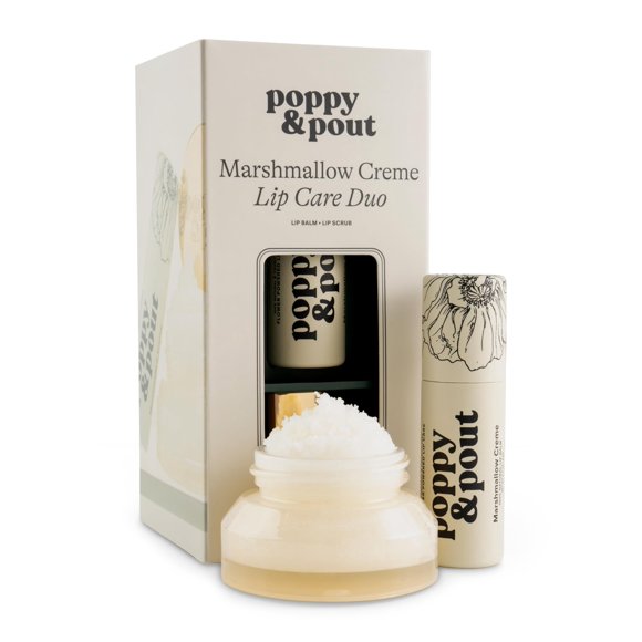 Set de Cuidado Labial Poppy & Pout Crema de Malvavisco Libre de Crueldad