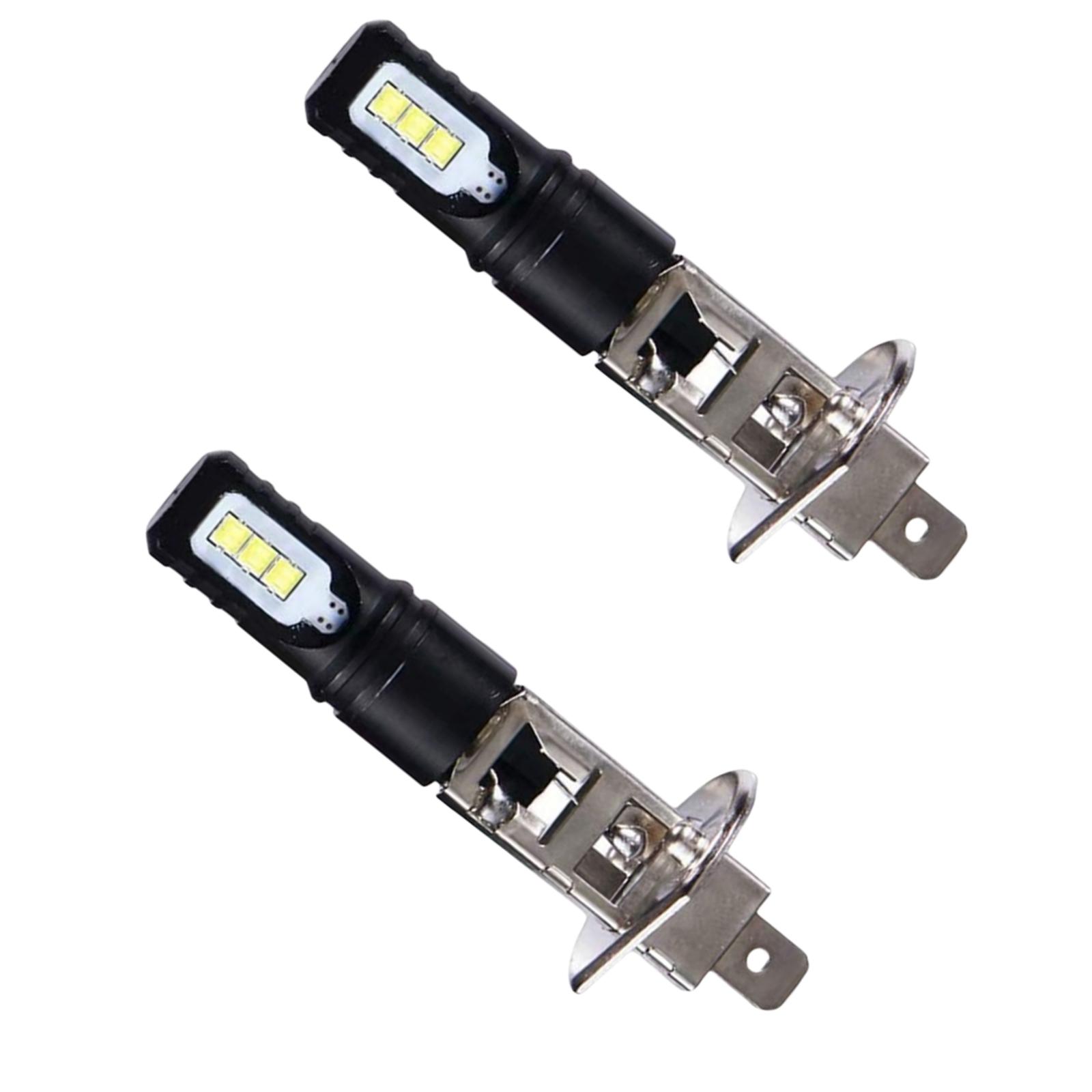 Ioensy - Pack De 2 Bombillas Led Antiniebla Para Coche H1/H3 60W 6000K Haz Blanco Apto Para Coche H1