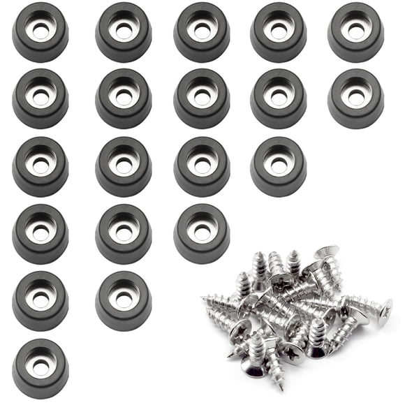 Topes de goma Otrestodyl de 1/2" antideslizantes, paquete de 20