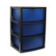thumbnail image 1 of Mueble Organizador Modular 90L Plástico Reciclable Negro - Azul, 1 of 1