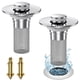 thumbnail image 1 of 2PCS Baño fregadero tapón filtro, Pop-Up Baño fregadero drenaje filtro con cesta extraíble de acero inoxidable, ajuste universal para los fregaderos de baño de EE.UU., bañeras, duchas y dren, 1 of 3