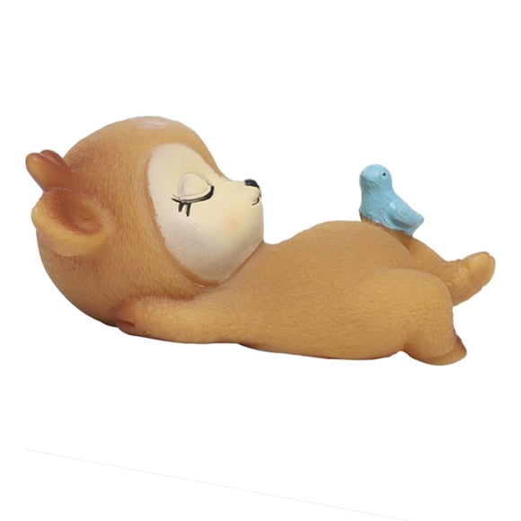Lovely Fawn Adornos Silicona Kawaii Sleeping Animal Baby Decor Style01
